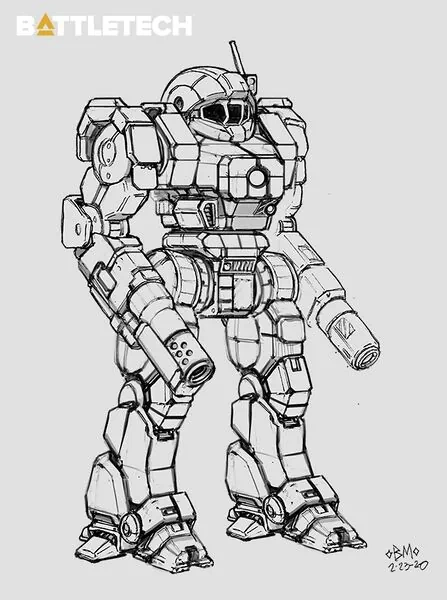 Enforcer Battlemech, sketch